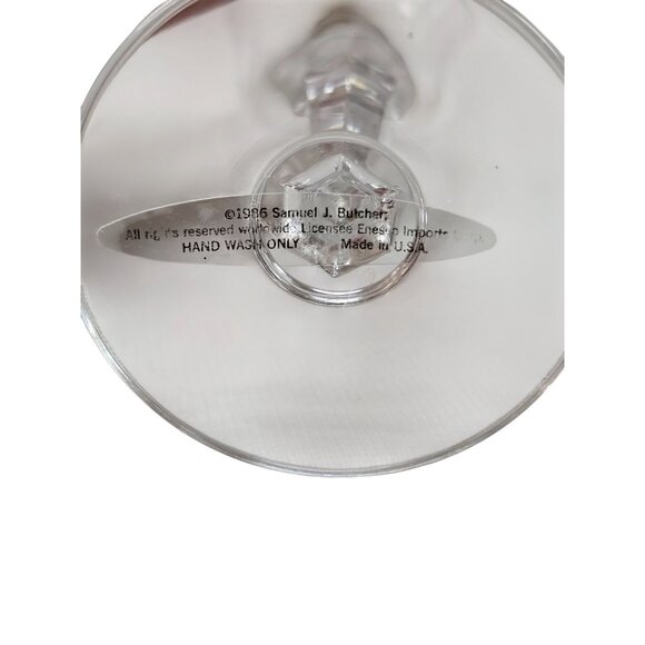 Crystal Wine Glasses by Samuel J. Butcher Enesco - Picture 2 of 11